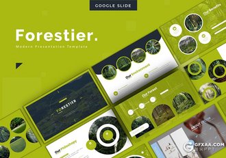 30页5种配色森林绿化原始森林介绍Google slides模板 - 顶尖PPT