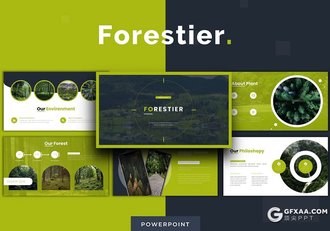 30页5种配色森林绿化原始森林介绍ppt模板 - 顶尖PPT