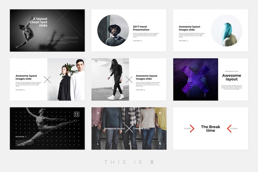 创意设计作品展示PPT模板 - 顶尖PPT