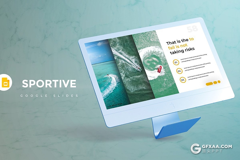 30页户外体育项目介绍Google slides模板 5种主题配色 - 顶尖PPT