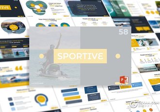 30页户外冲浪体育项目介绍ppt模板 5种主题配色 - 顶尖PPT