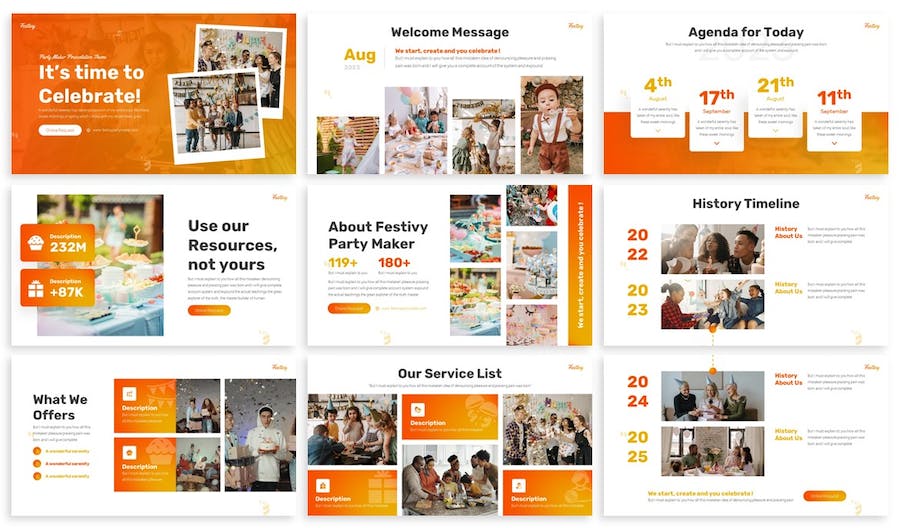 节日派对活动策划PPT模板 - 顶尖PPT