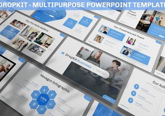 欧美商务企业团队介绍PPT模板 - 顶尖PPT