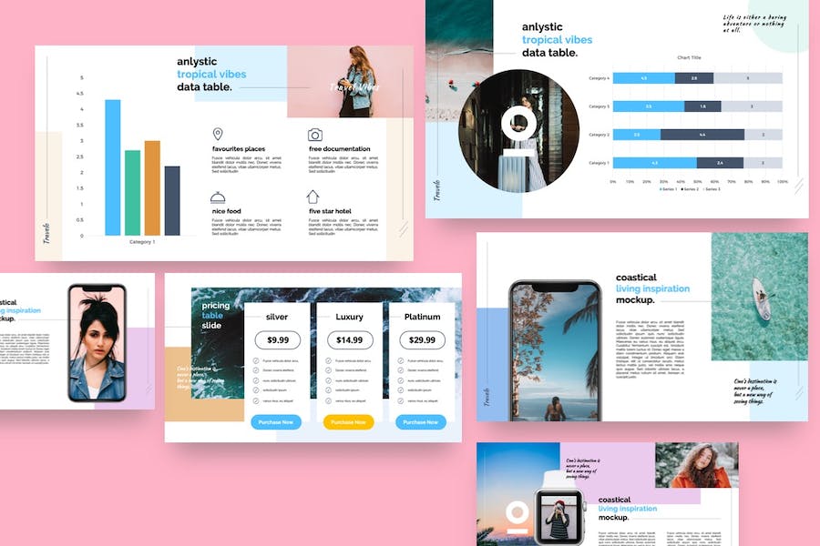 旅行社旅游度假PowerPoint模板 - 顶尖PPT
