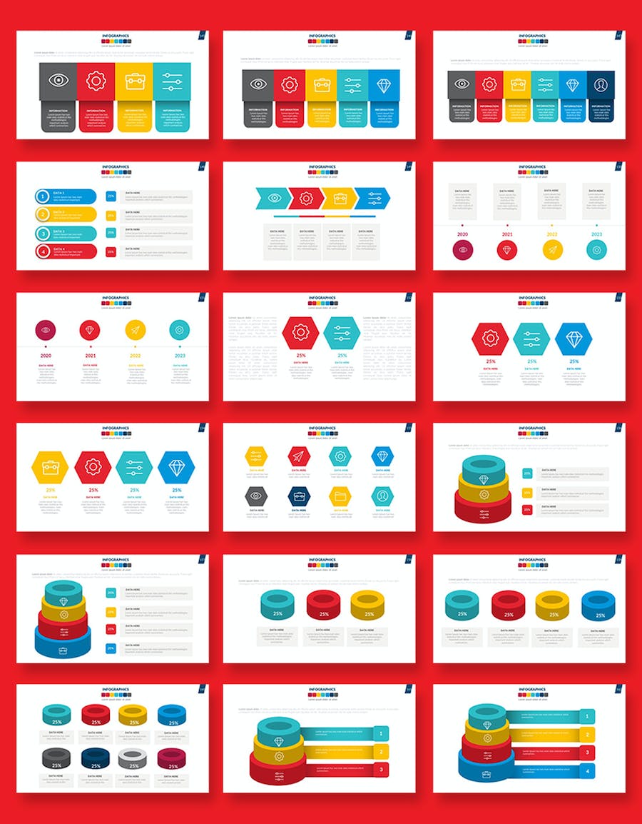 卡通商务插画要点图形国家地图PPT模板 - 顶尖PPT