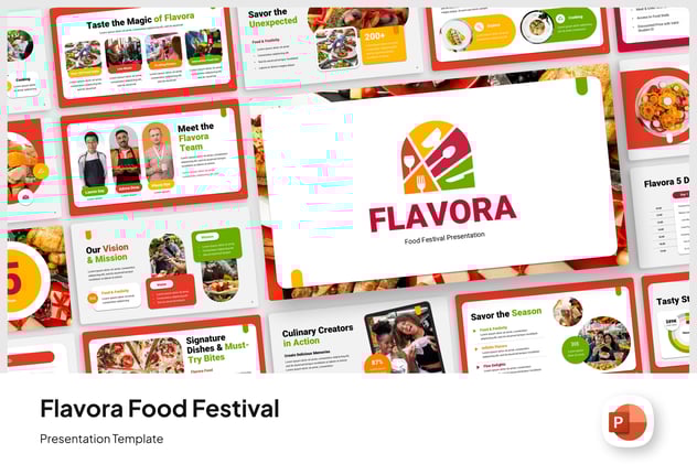 美食节风味PPT模板 - 顶尖PPT