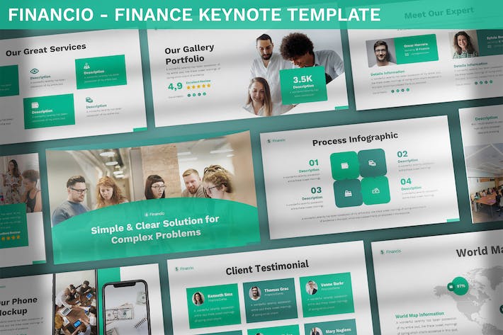 绿色商业计划项目计划企业合作商务通用keynote模板 - 顶尖PPT