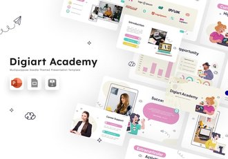 多用途涂鸦学院教育PPT模板 - 顶尖PPT