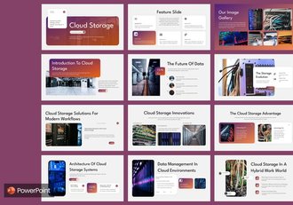 云存储技术行业解决方案PPT模板 - 顶尖PPT