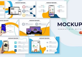 商业设备样机展示信息图形PPT模板 - 顶尖PPT