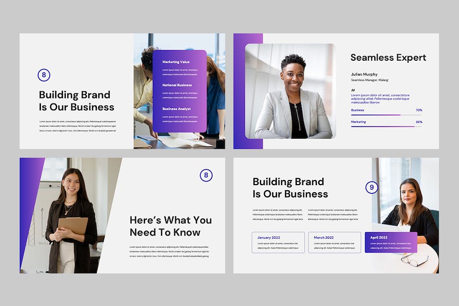 商务企业无缝运营方案PPT模板 - 顶尖PPT