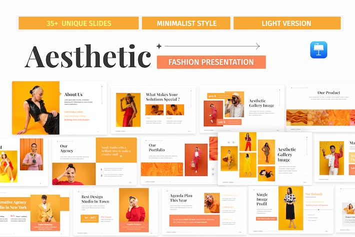 美学时尚设计工作室方案Keynote模板 - 顶尖PPT