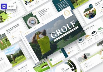 高尔夫俱乐部体育运动keynote模板 - 顶尖PPT