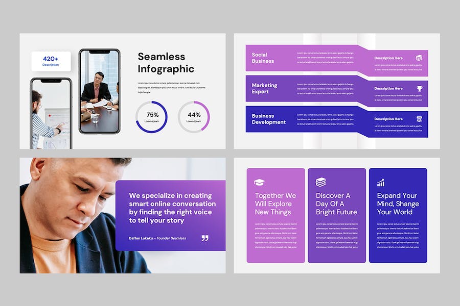 商务企业无缝运营方案PPT模板 - 顶尖PPT