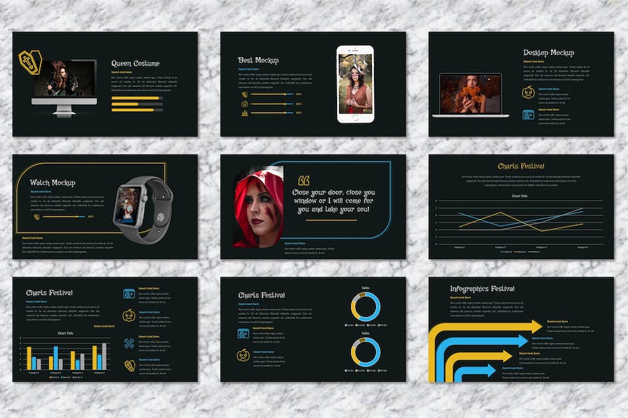 万圣节主题活动策划方案Keynote模板 - 顶尖PPT