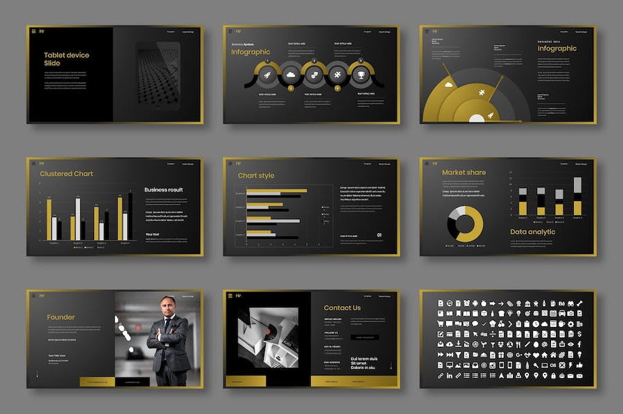 商务企业品牌形象视觉识别展示Keynote模板 - 顶尖PPT