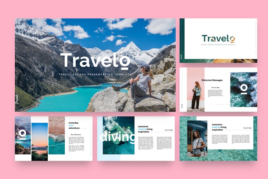 旅行社旅游度假PowerPoint模板 - 顶尖PPT