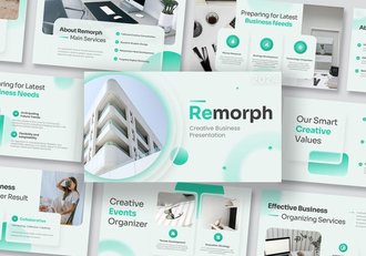 创意毛玻璃背景商业演示PPT模板 - 顶尖PPT