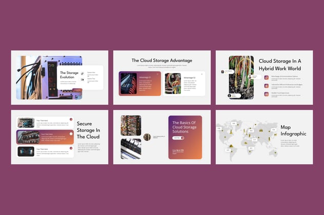 云存储技术行业解决方案PPT模板 - 顶尖PPT