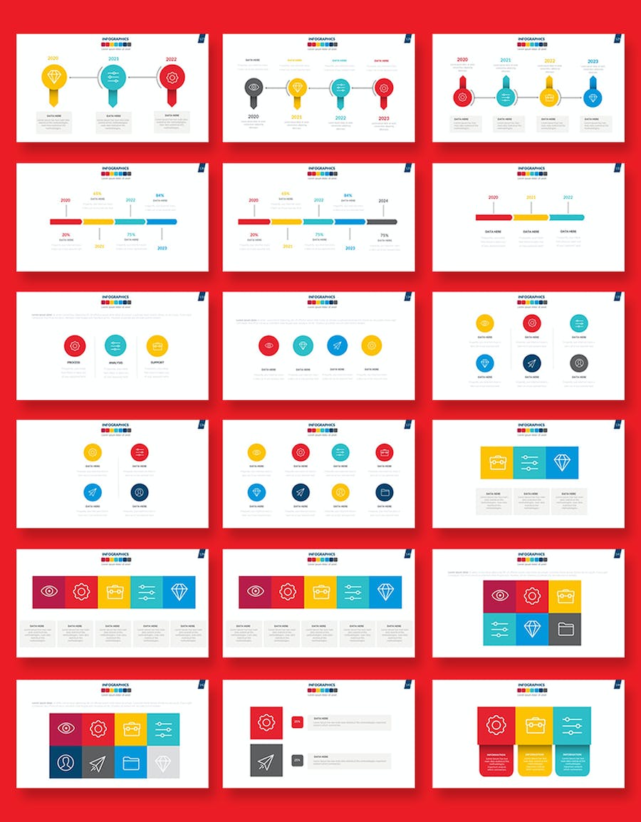 卡通商务插画要点图形国家地图PPT模板 - 顶尖PPT