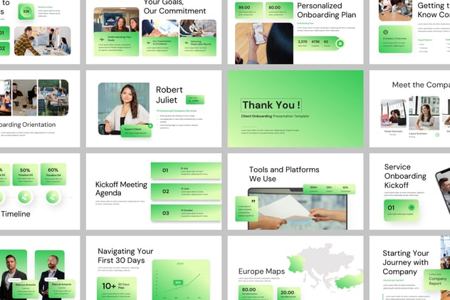 客户入职培训服务流程Keynote模板 - 顶尖PPT