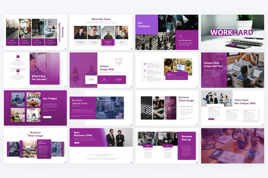 紫色商业计划企业合作营销策划PPT模板 - 顶尖PPT