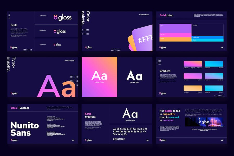 深色品牌提案介绍PowerPoint模板 - 顶尖PPT