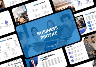 企业业务核心信息简介演示PPT模板 - 顶尖PPT