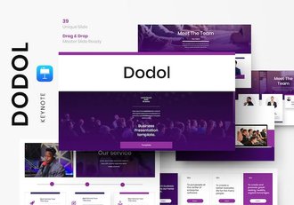 紫色商务企业品牌推广宣传Keynote模板 - 顶尖PPT