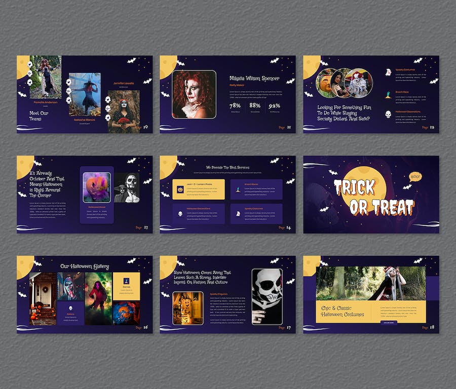 恐怖万圣节主题派对策划PPT模板 - 顶尖PPT