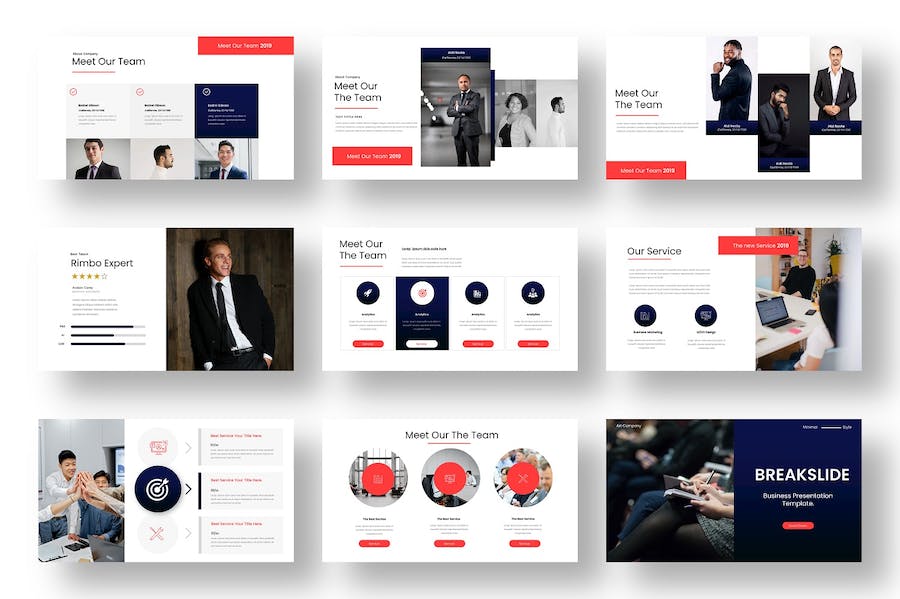 欧美商业商务团队合作项目会议通用PPT模板 - 顶尖PPT