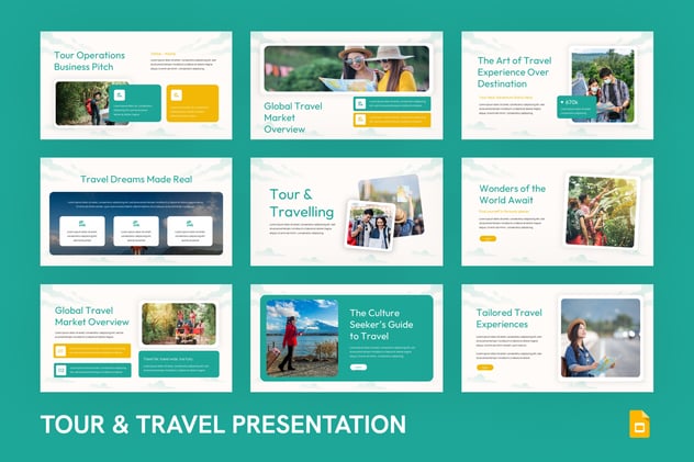 旅游行业行程规划展示PPT模板 - 顶尖PPT