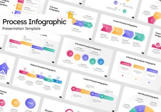 彩色流程信息图形PPT模板 - 顶尖PPT