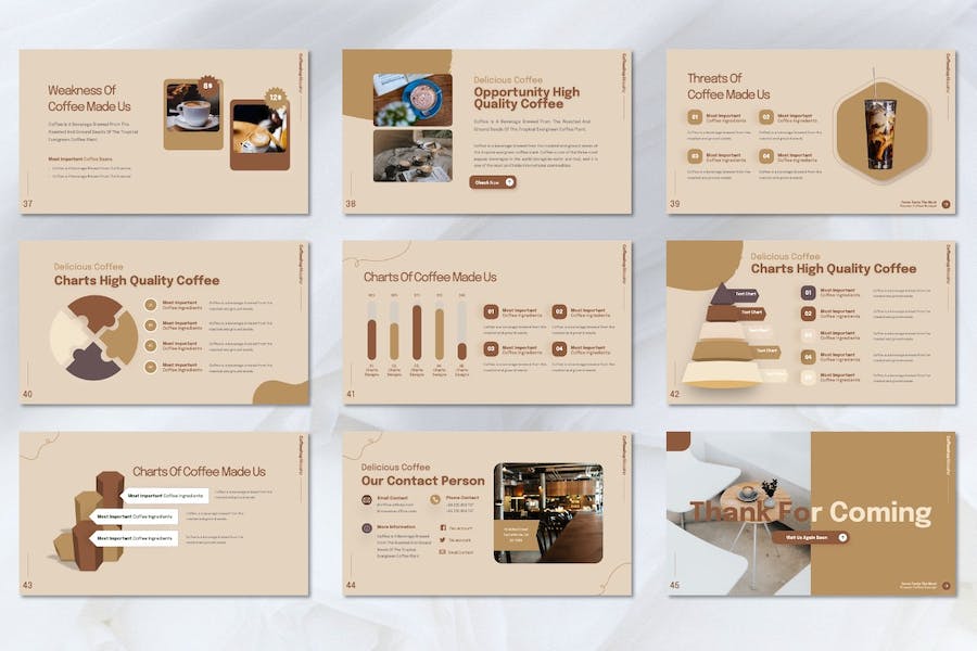 咖啡品牌行业竞品分析PPT模板 - 顶尖PPT