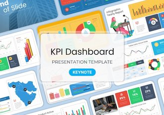 KPI关键指标数据图形展示Keynote模板 - 顶尖PPT