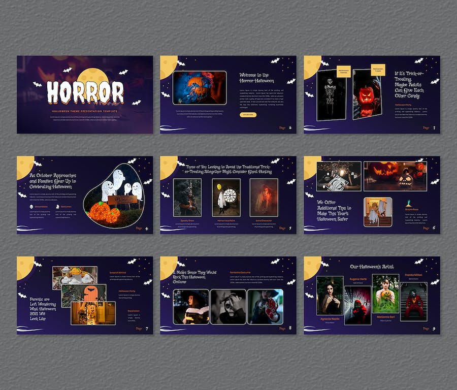 恐怖万圣节主题派对策划PPT模板 - 顶尖PPT