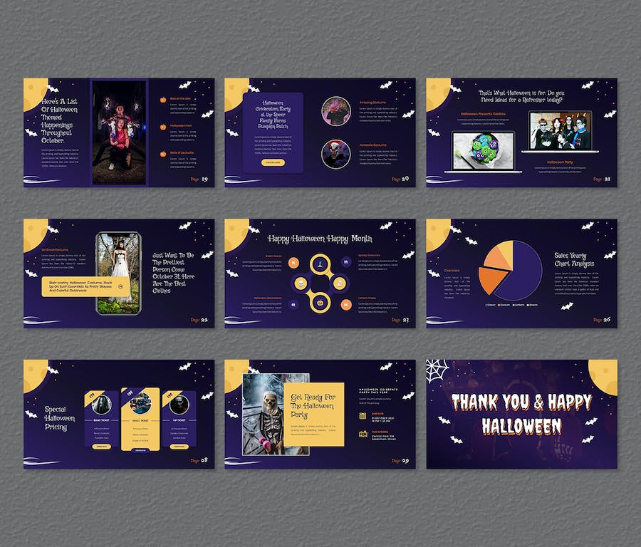 恐怖万圣节主题派对策划PPT模板 - 顶尖PPT