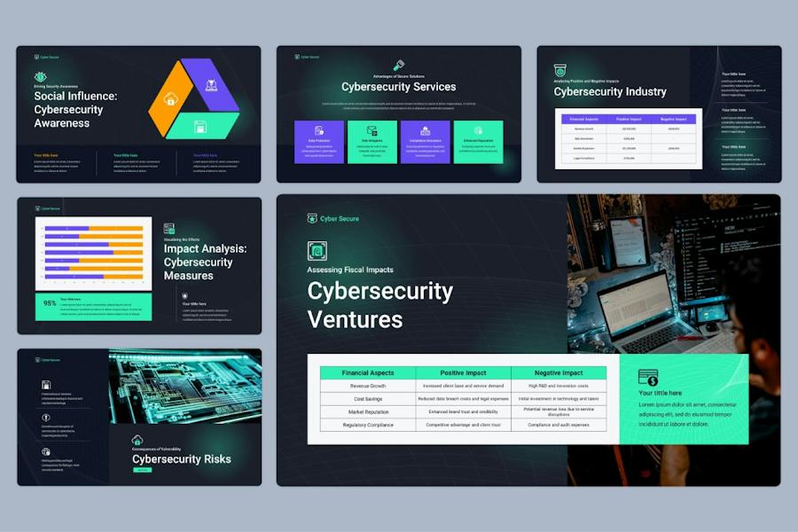 科技网络安全防护技术趋势Keynote模板 - 顶尖PPT