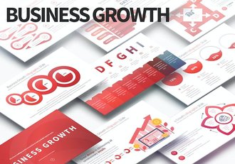 业务增长数据分析图形PPT模板 - 顶尖PPT