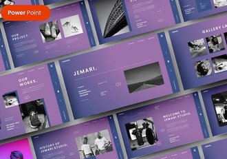 紫色商务商业通用国外PPT模板 - 顶尖PPT