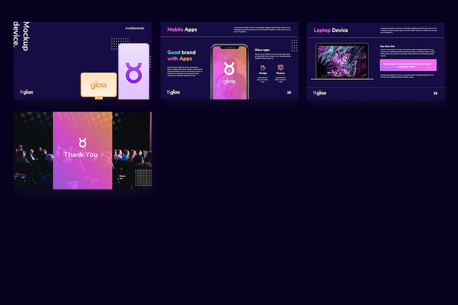 深色品牌提案介绍PowerPoint模板 - 顶尖PPT