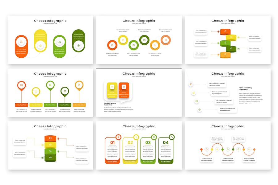 多色彩时间线信息图图形图表PPT模板 - 顶尖PPT