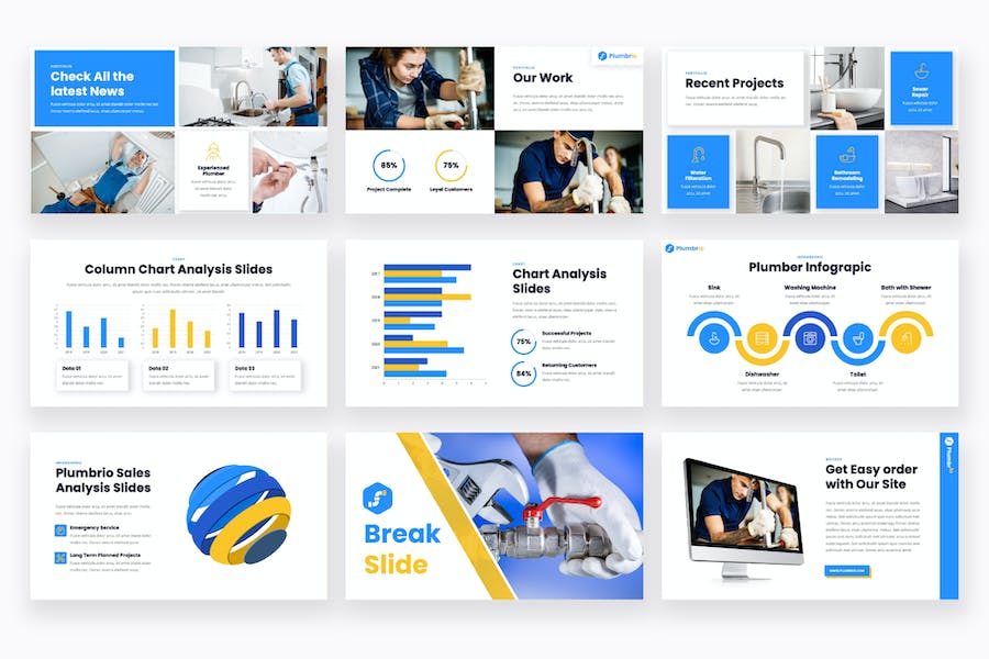 管道服务业务推广展示Keynote模板 - 顶尖PPT