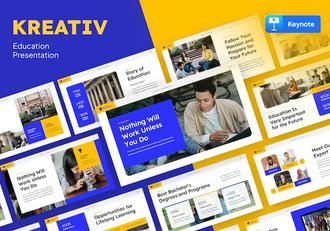 教育培训课程创意展示Keynote模板 - 顶尖PPT