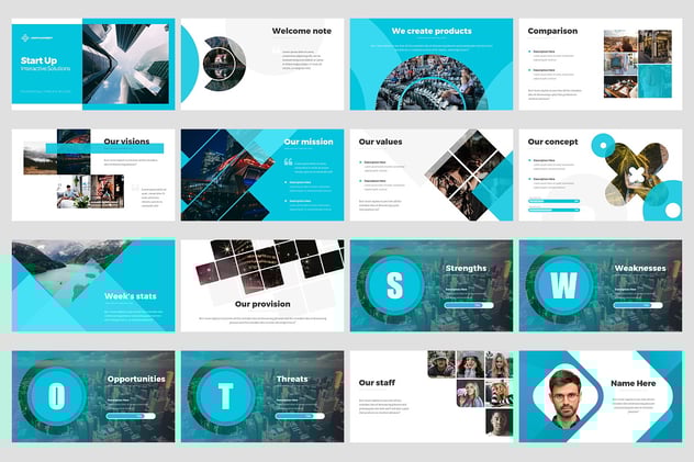 初创企业解决方案提供商PPT动画模板 - 顶尖PPT