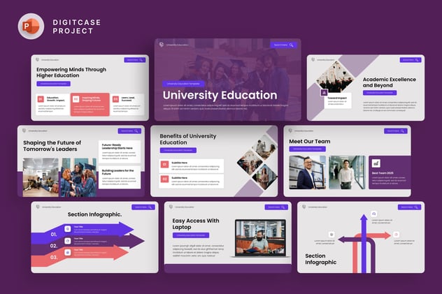 大学教育培训课程展示PPT模板 - 顶尖PPT