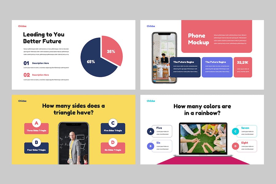 儿童教育培训课程内容设计PPT模板 - 顶尖PPT