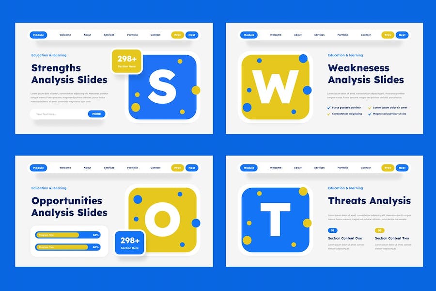 教育培训单元学习课程PPT模板 - 顶尖PPT