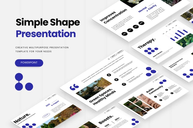 简单的形状商业PPT模板 - 顶尖PPT