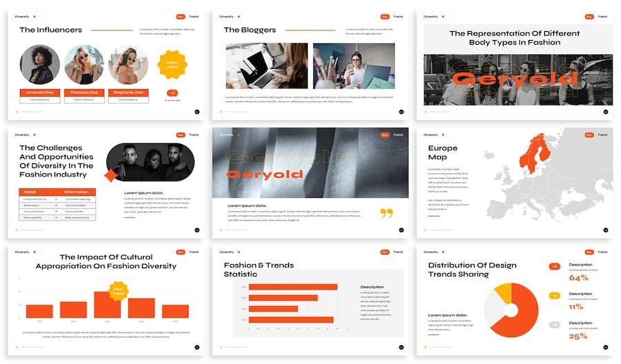 时尚服装品牌推广展示PPT模板 - 顶尖PPT